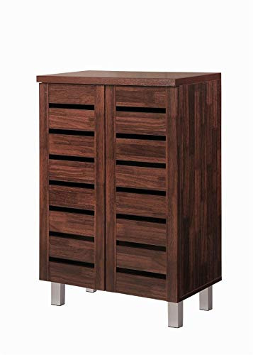 Timber Art Design UK Shoe Storage Cabinet Organiser,Shelving for Space Saving, Shoe Shelves, Cupboard Hallway Bedroom (33 x 60 x 87.2 cm, Brown)