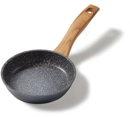 STONELINE Back to Nature Bratpfanne, 16 cm, antihaftbeschichtete Pfanne mit echten Steinpartikeln, alle Herdarten inkl. Induktion, fettfreies Braten