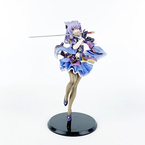 REOZIGN Genshin Impact Figures, Keqing Action Figure 23 cm/9 inch Keqing Figurine Statue PVC Collectible Desktop Ornaments Toys Gift for Anime Fans