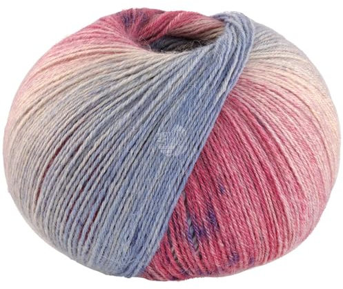 LANA GROSSA Meilenweit 100 Alpaca | Kuschelweiches Alpaka-Sockengarn, im Wollprogramm bis 30°C | Handstrickgarn aus 70% Alpaka & 30% Polyamid | 100g Wolle zum Stricken & Häkeln | 420m Garn FB2202