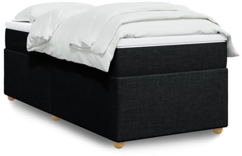 qohoio Boxspringbett mit Matratze Schwarz 90x190 cm Betten Bett Mit Matratze Bett Boxspringbett Schlafzimmer MöBel Stoff - 3285340