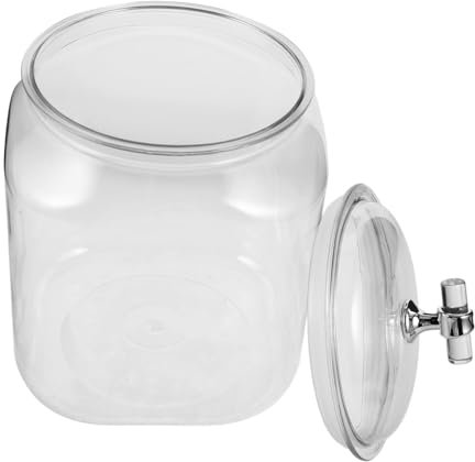HOMOCONO Frasco De Plástico Transparente Hermético para Almacenamiento De Granos y Té Recipiente para Organización De Cocina Uso Hogar o Oficina