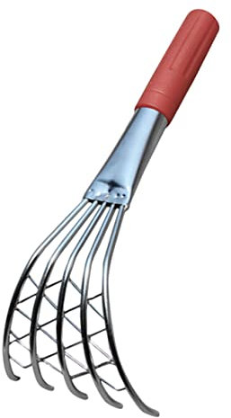 FONDOTIN Rastrello Per Vongole Da Spiaggia Rastrello Manuale Utensile Per Raccogliere Gusci in Metallo Strumento Per Scavare Sabbia e