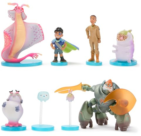 Disney Store Official Set di personaggi Elio, tra cui Elio, Olga, ambasciatrice Questa, ambasciatore Helix, ambasciatore Grigon, Mimollusk, Glordon, Ooooo, 3+
