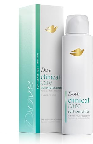 Dove Clinical + Care Antiperspirant Deodorant Dry Spray for Women Soft Sensitive for Sensitive Skin Hypoallergenic 3.8 oz