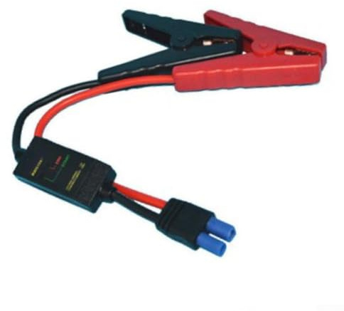 Cavo di avviamento intelligente, 12 V, 200 A, con connettore EC5 e morsetti per avviatore di emergenza, filo in silicone, cavi per veicoli pesanti da 33 cm