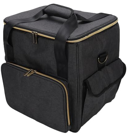 Sunicon Estuche para Discos, Bolso de Hombro portátil, con Capacidad para Discos de 12 Pulgadas y 45 RPM, con Acolchado Grueso en la Parte Inferior, Adecuado para Discos raros