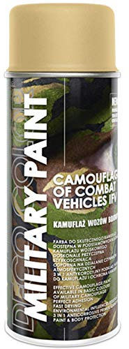 Deco Color Military Spray Paint Camouflage Army Paintball Airsoft ASG MilSim DIY; 11 Colours 400ml (RAL 1001 Sand Khaki)