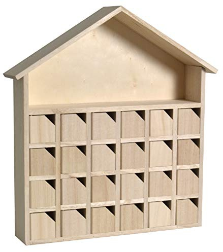 Artemio Calendrier Avent Maison 31,5 x 7 x 34 cm, Bois 14002797