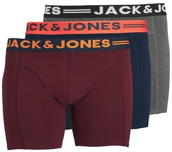 Jack & Jones Jaclichfield Trunks Noos 3 Pack Ps, Boxers Hombre, Burgundy, 3XL
