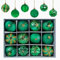 Gxhong Christbaumkugeln, 12 Stück, Christbaumschmuck, matt und glänzend, glitzernde ∅ 6 cm (Grün), Polyvinylchlorid Kunststoff Silber, Weihnachten
