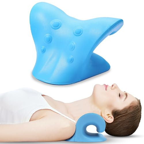 Three Stars | Relajador de cuello y Columna cervical. Almohada cervicales y cuello para el alivio del dolòr. Almohada relajante de tracción cervical. Neck Cloud. Garantía 90 Días Satisfacción Total!!!