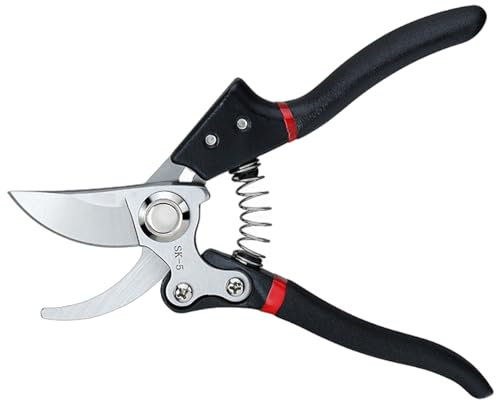 Strong Garden Secateurs,Professional Tree Pruner with Sharp SK-5 Steel Blade,Premium Titanium Pruning Scissors,Garden Clip Bypass & Anvil Secateur Anti-Slip Handle for Plants, Hedges