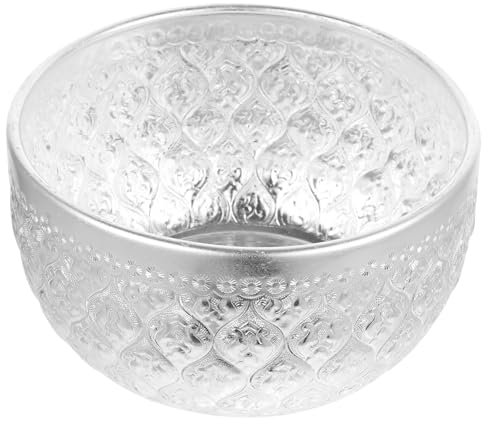 Cabilock Recipiente Metálico Para Ensaladas y Aperitivos Cuenco De Metal Repujado Cocina