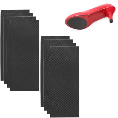 Adesivi Suola Antiscivolo per Scarpe, Pads Antiscivolo per Scarpe, Protezioni per Suole di Scarpe, Previene Efficacemente Lo Scivolamento e Protegge Le Scarpe, 8 Pezzi, 250 x 100mm