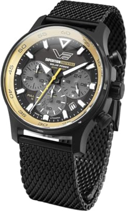 Vostok Europe Expedition South Pole Herrenuhr Solar Chrono mit Milanaiseband 20 ATM Datum 592C763-B