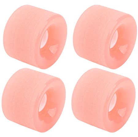 Brrnoo Dance 78A Härte PU-Longboard-, 70 X 51 Mm Cruiser-, Leise Gleitleistung, Griffkraftkante, Geeignet für Alle Böden, Rampen, Gehwege, Zementstraßen oder Asphaltstraßen (Rot)