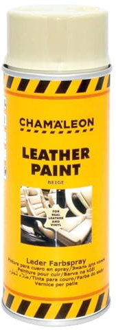 Chamäleon spray colorante per pelle, nero grigio beige 400 ml, spray per pelle vera e pelle sintetica (beige)