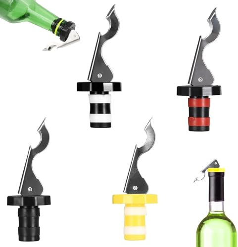 4 Stücke Flaschenverschlüsse mit hebel,Universal flaschenverschlüsse bierflasche,Flaschenverschluß Bierflasche,Flaschenverschluss Bierflaschen für die weinsammlung wein champagner glasflaschen