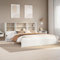 WKIEQACO Betten & Zubehör, Betten & Bettrahmen, Bücherregal Bett ohne Matratze, Weiß, 180 x 200 cm, Super-Kingsize-Bett, Massivholz, Kiefer