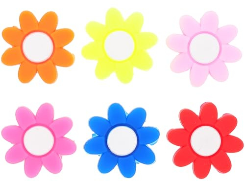 Homoyoyo Lot de 6 Amortisseurs en Silicone Multicolores en Forme de Fleur pour Raquette de Tennis, Accessoire Anti-Vibration Performant, des Chocs, Compatibles la Couleur Couleur Aléatoire