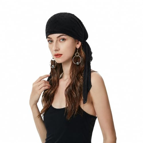 ZLYC Gorro de turbante para mujer, preatado, ligero, Talla única