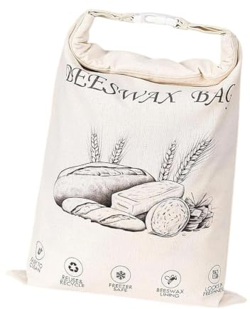 Sac à - 43 x 33 cm - Matériau en d'abeille - Récipient alimentaire réutilisable - Design étanche à l'humidité - Boîte à fraîche et croustillante pour la cuisine, la maison, le camping