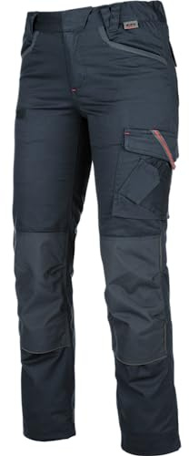 WÜRTH MODYF Bundhose Stretch X Damen - professionelle Arbeitshose für Damen - Bundhose mit Knieschutztaschen - in der Größe 42 in Blau