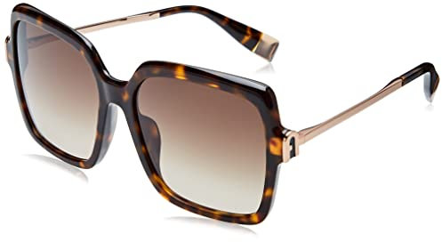 Furla Unisex SFU626 Sunglasses, Shiny, Havana, 58