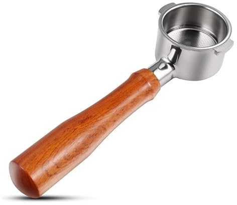 CAPFEI 51mm Bottomless Portafilter 2 Ears Compatible with De'Longhi Stilosa EC260BK | Wooden Handle