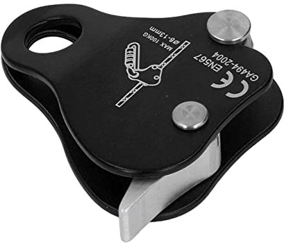 SUNGOOYUE Kletterseilgreifer, Kletterseilgriffklemme, Selbstbremsender Klettergreifer, Klettersteigklemme, Absturzsicherung, Sicherungsgerät, Abseilausrüstung (Black)