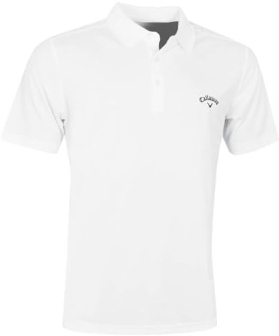 Callaway Apparel Mens UK Tournament Polo Shirt, Bright White, M EU