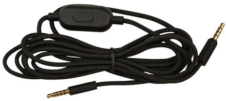 Flylin Câble de remplacement pour casque Logitech, câble de contrôle du volume du microphone pour casque de jeu, câble audio pour casque 3,5mm de jeu, câble jack pour Logitech G433 G233 G Pro G Pro X