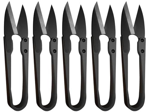5 Stücke Trimmschere, 10cm Pflanzenschere, Mini Schere, Bonsai Schere für präzises Abtrennen von Faden und Garn, zum Basteln und für die Pflanzenpflege