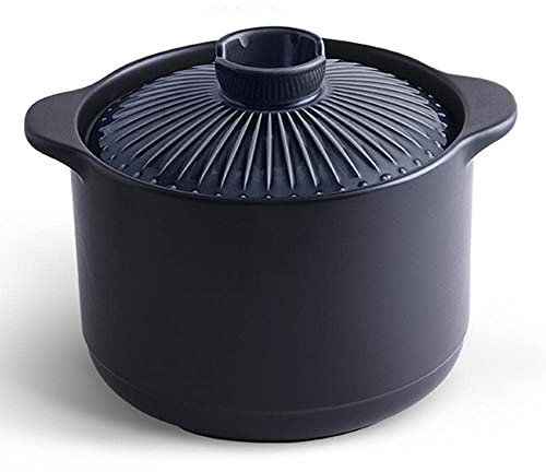 INFYDAY Cocotte en Terre Cuite, cocotte en céramique, marmite en Argile, antidérapante, résistante aux Hautes températures
