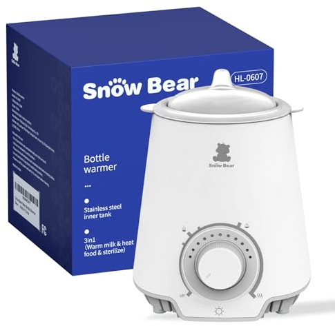 Snow Bear Baby Bottle Warmer & Breastmilk Heater - Fast & Even Warming for Breast Milk, Formula, and Baby Food - Safe, Efficient, Portable & Convenient for Busy Parents