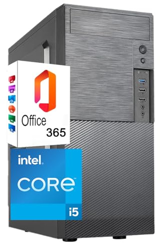 PC Fisso Desktop NUOVO • Cpu intel core i5 • 8GB RAM DDR3 • 128GB SSD • Windows 11 Pro • WiFi • Office 365 • Pronto All'Uso • USB 3.0 • PC Professionale per Ufficio, Casa, Scuola