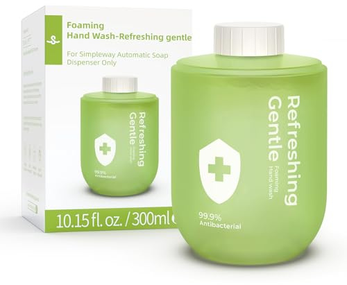 Simpleway Jabón en Espuma Lavado a Mano para Dispensador Automático Refreshing Gentle Green
