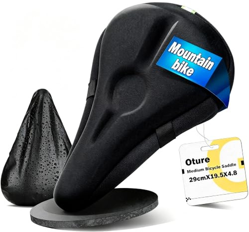 Oture Bike Seat Cushion,Bicycle Saddle Cover,Soft Gel Seat Pad