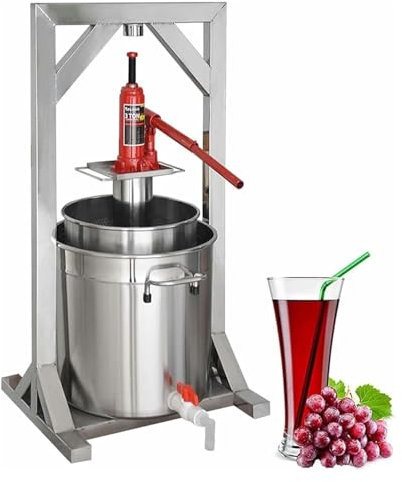 Torchietto, ​Torchio per frutta​ Pressa per bacche 12/22/36l Spremiagrumi manuale, spremiagrumi for uva for la produzione di vino, for ristoranti familiari con olio almiele e peperoncino(36L)