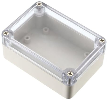 TOP-VIGOR 83 x 58 x 33 mm vattentät IP65 elektrisk kopplingsbox, ABS-plastprojektlådor med skruvar för gör-det-själv-elektronikprojekt, inomhus/utomhus kraftmodulfodral, instrumentfodral, genomskinlig