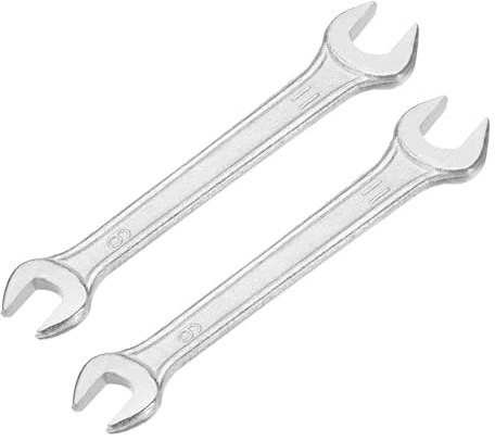 Mandouer 9mm x 11mm Double Open End Spanner, Galvanised Metric Wrench | Galvanised steel, rust-resistant and durable, ideal for car repair, furniture assembly, home DIY projects (2-piece)