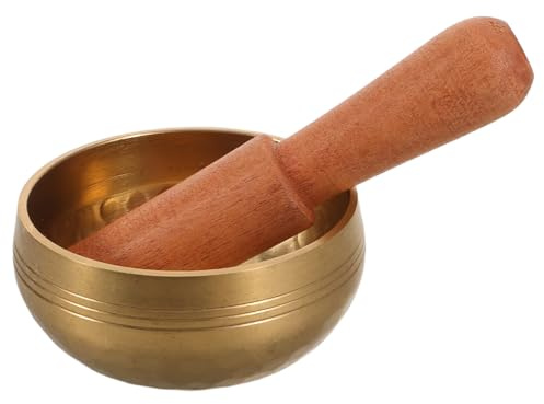 Cabilock Cuenco Tibetano Nepalí de Cobre Martillado 8 CM Cuenco de Meditación Artesanal para Yoga y Oración Herramienta Sonora Pequeña para Relajación y Bienestar Espiritual