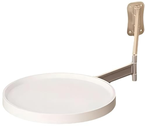 Fällbart Runt Väggbord, 30 cm, Fällbart Soffbord i Trä med Bricka, Fällbar Design(A)