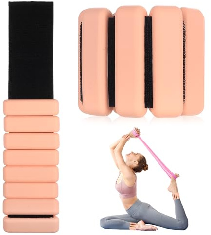 2 stycken viktmanschetter fotvikter set, justerbara handledsvikter för ben och armar, pilates vikter ankelvikter för yoga dans promenader ankelvikt pilates set rosa