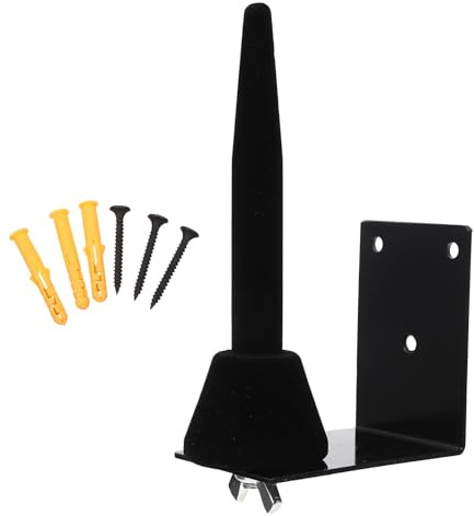 KAJNBN Support Mural Noir en Fer Fixation Murale Robuste pour Flûte et Clarinette Gain de Place Rack à Double Usage et 3 Vis Incluses