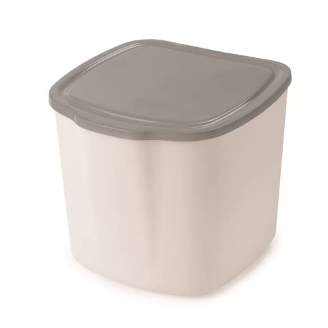 Snips | Poubelle Compost Cuisine | Composteur Cuisine| Poubelle de Table | Blanc et Gris, 3 LT, 20,5 x 18,5 x 16,7 cm, Made in Italy, 0% BPA e phthalate free, Plastique Recyclé