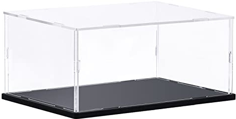sourcing map Clear Display Case Acrylic Box, Assemble Transparent Box Dustproof Showcase 45x20x20cm for Collectibles, Craft