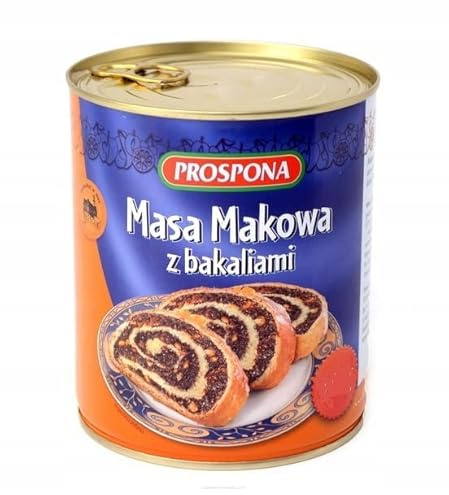PROSPONA | MASA MAKOWA Z BAKALIAMI | POPPY SEED MASS | NUTS & RAISINS | 400 g | Pack of 2