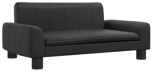 vidaXL Canapé pour Enfants Noir 70x45x30 cm Similicuir, Mini canapé, Mini canapé-Chaise, Mini canapé pour Enfants, canapé de Salle de Jeux